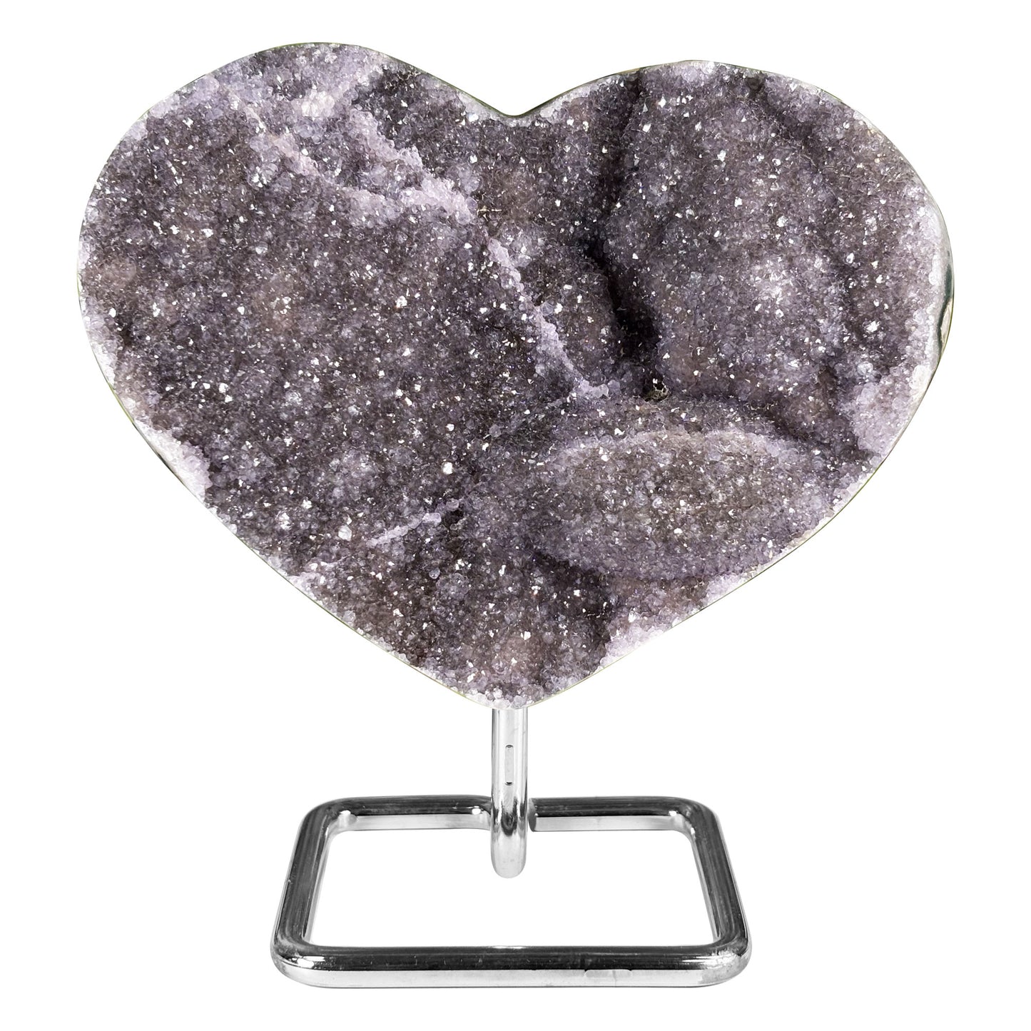 Amethyst Heart Crystal Geode - Gem Avenue Retail