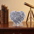 Natural Amethyst Heart Geode Crystal Cluster 3.75 Inch Druzy Display Stone Healing Home Decor Gift