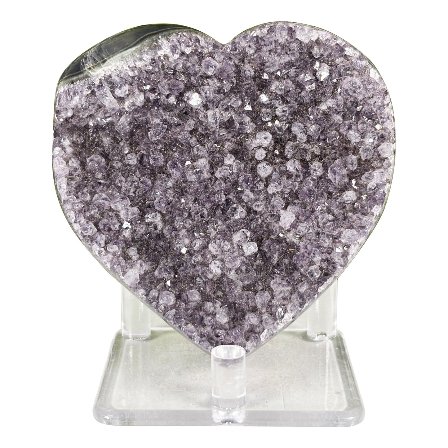 Amethyst Heart Crystal Geode - Gem Avenue Retail