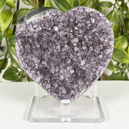Amethyst Heart Crystal Geode - Gem Avenue Retail