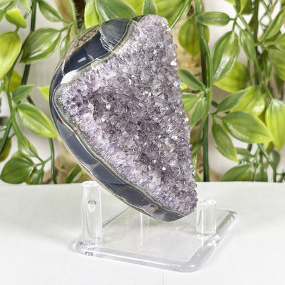 Amethyst Heart Crystal Geode - Gem Avenue Retail