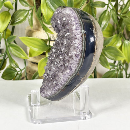 Amethyst Heart Crystal Geode - Gem Avenue Retail