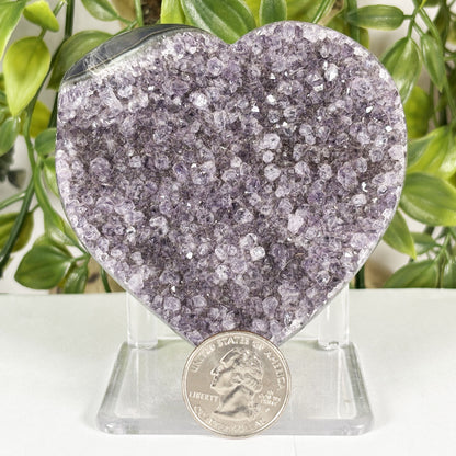 Amethyst Heart Crystal Geode - Gem Avenue Retail