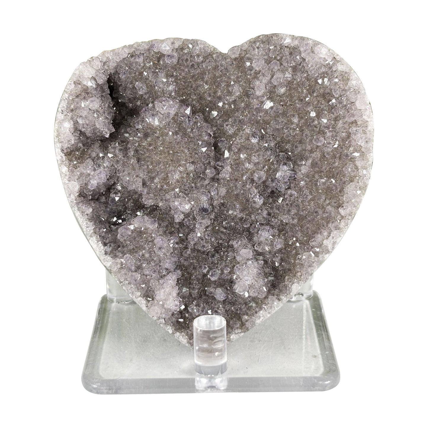Amethyst Heart Crystal Geode - Gem Avenue Retail