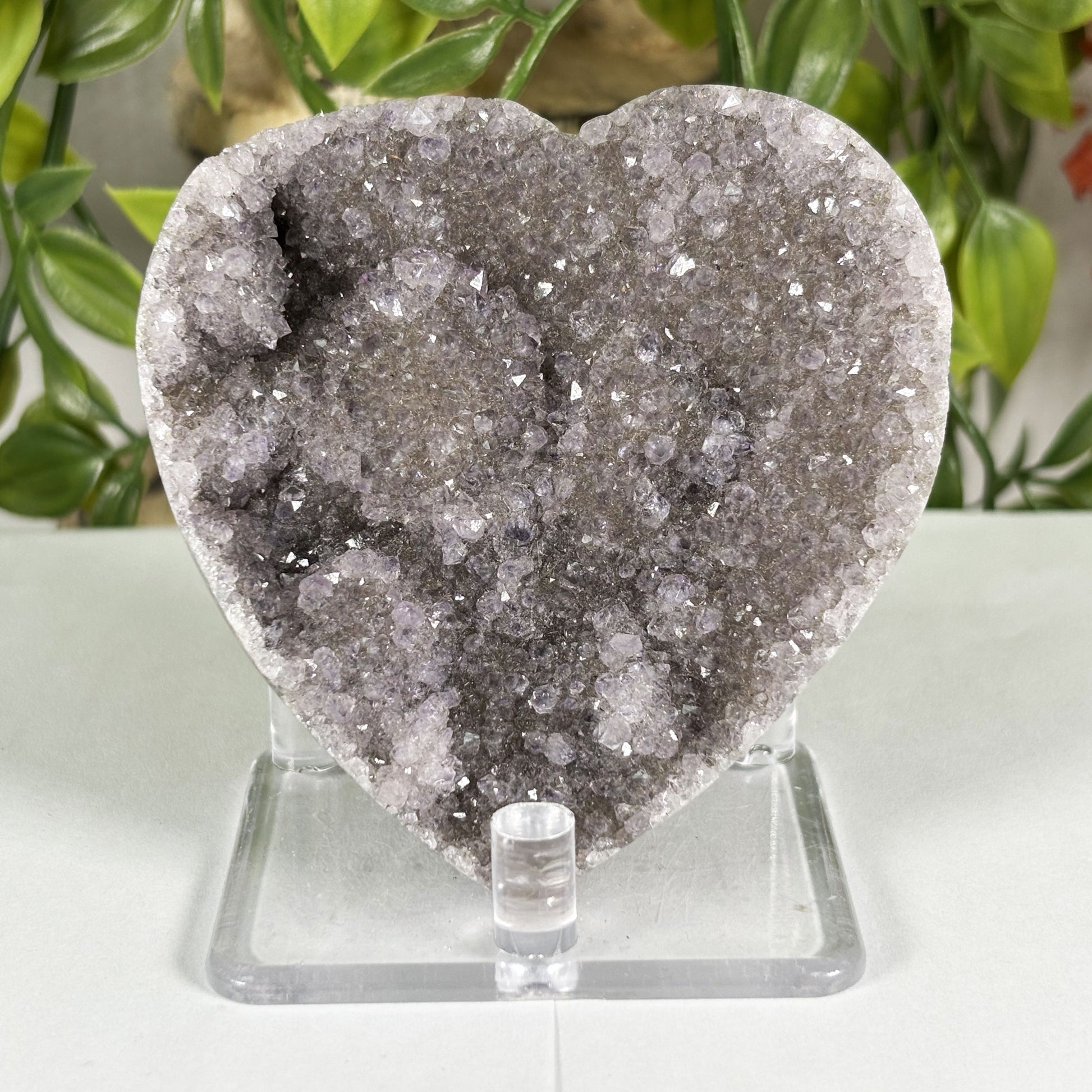 Amethyst Heart Crystal Geode - Gem Avenue Retail