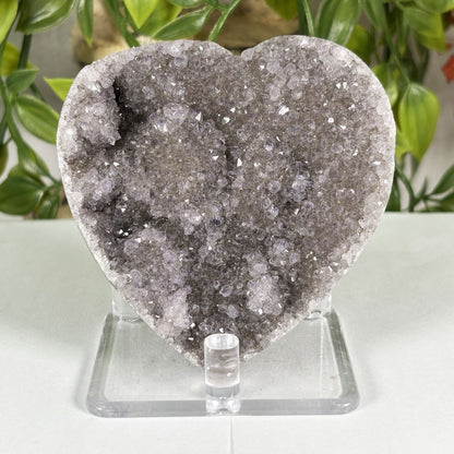 Amethyst Heart Crystal Geode - Gem Avenue Retail