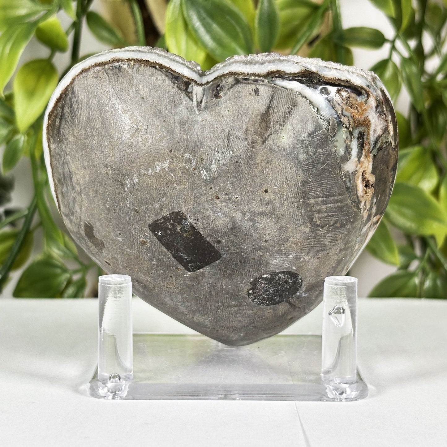 Amethyst Heart Crystal Geode - Gem Avenue Retail