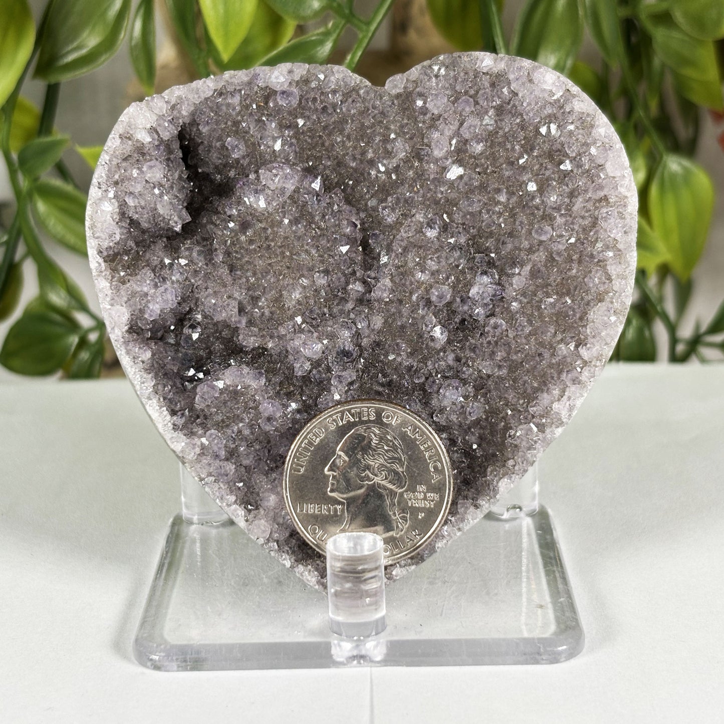 Amethyst Heart Crystal Geode - Gem Avenue Retail