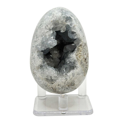 Celestite Geode Egg Crystal Cluster 2.75" Natural Blue Crystal