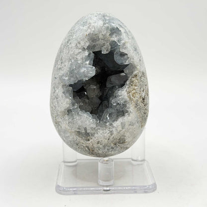 Celestite Geode Egg Crystal Cluster 2.75" Natural Blue Crystal - Gem Avenue Retail