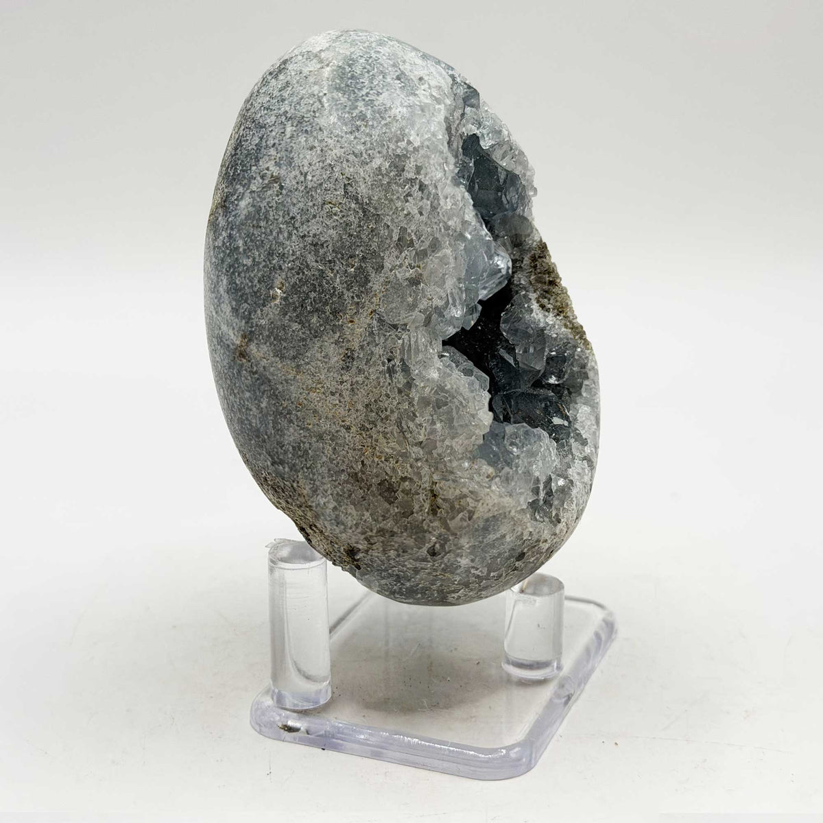 Celestite Geode Egg Crystal Cluster 2.75" Natural Blue Crystal