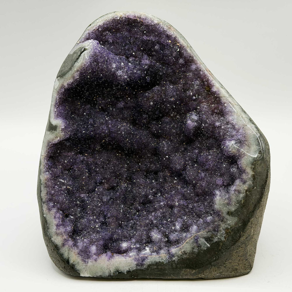 Natural Amethyst Geode 6" Brazilian Purple Crystal - Gem Avenue Retail