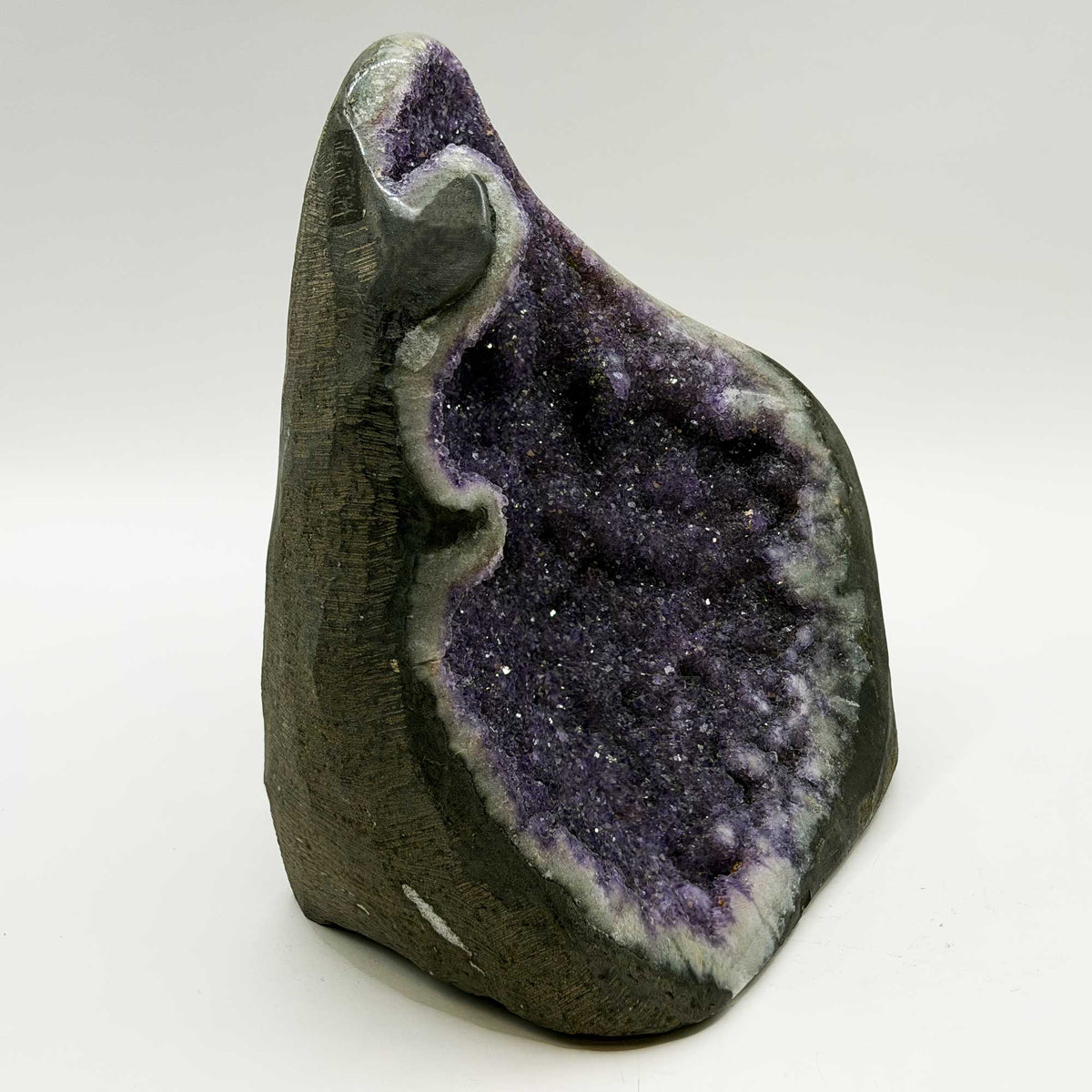Natural Amethyst Geode 6" Brazilian Purple Crystal - Gem Avenue Retail