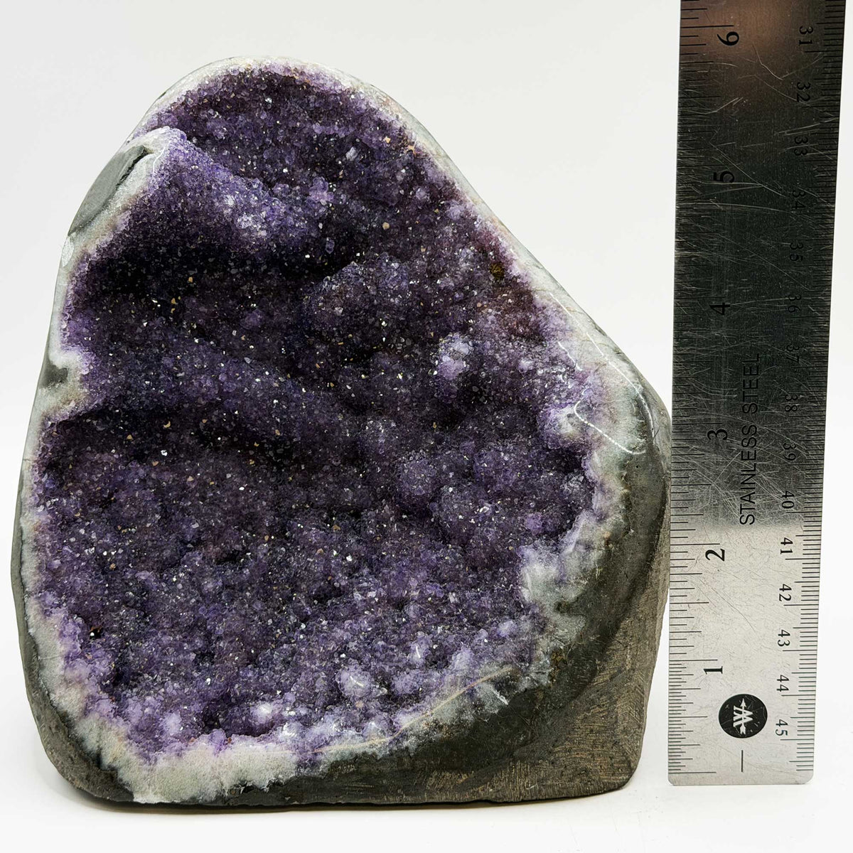 Natural Amethyst Geode 6" Brazilian Purple Crystal - Gem Avenue Retail