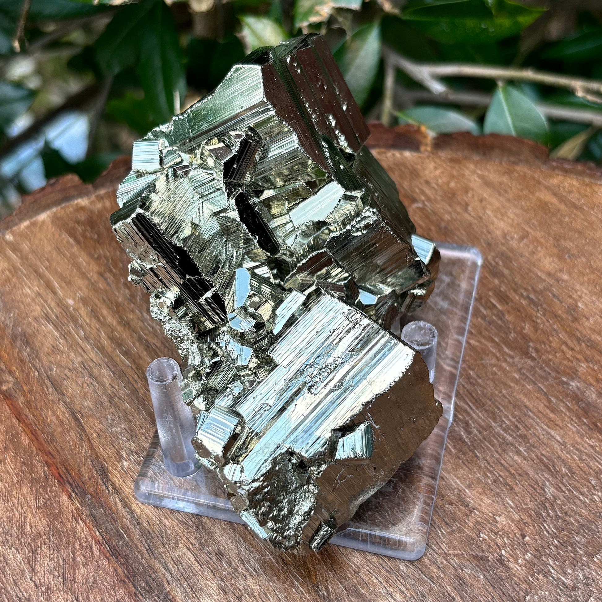 Natural Pyrite Crystal Cluster Cubic Mineral Specimen