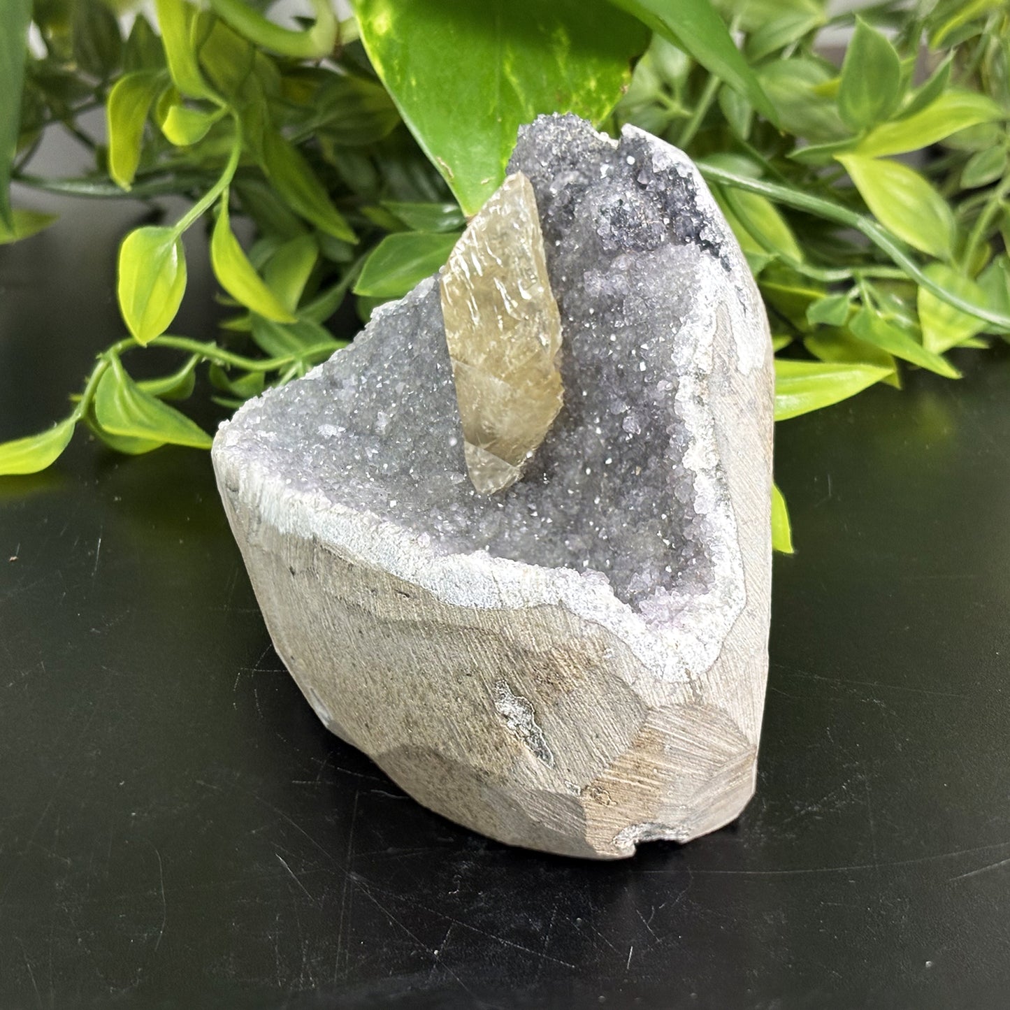 Natural Quartz & Calcite Crystal – Raw Healing Gemstone & Mineral Specimen for Energy Work, Meditation & Home Décor – Unique Collector’s Stone for Display & Spiritual Use - RMI727