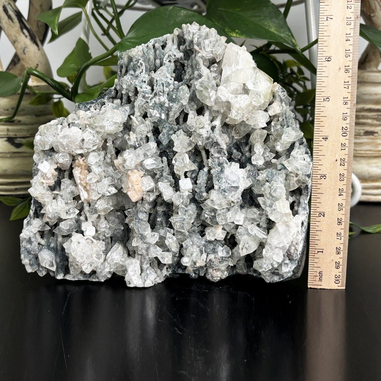 Natural Chalcedony Apophyllite Stilbite Crystal Mineral Specimen – Rare Healing Stone for Meditation, Chakra Balancing & Energy Work - RMI735