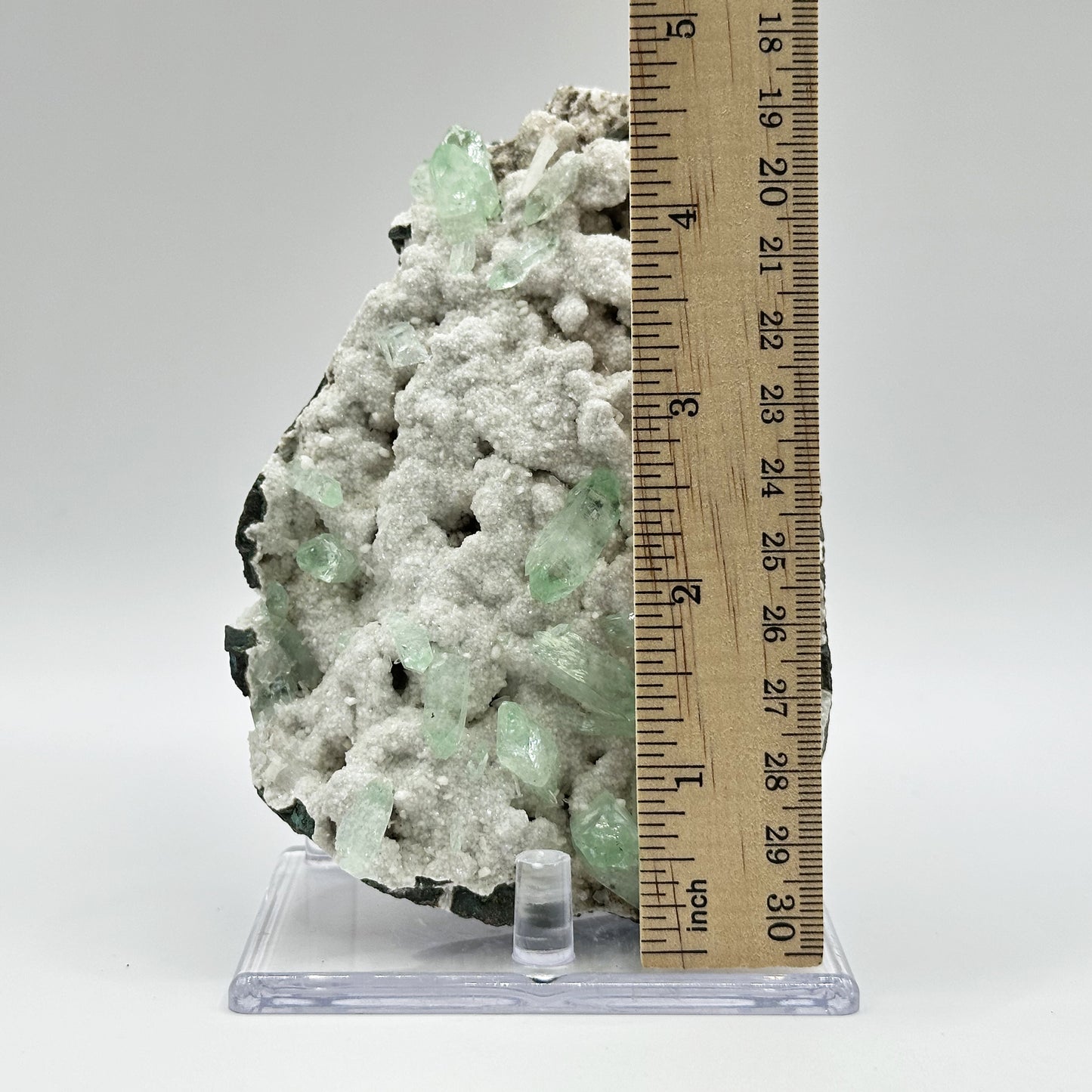 Natural Green Apophyllite with White Stilbite Mineral Specimens - Gem Avenue
