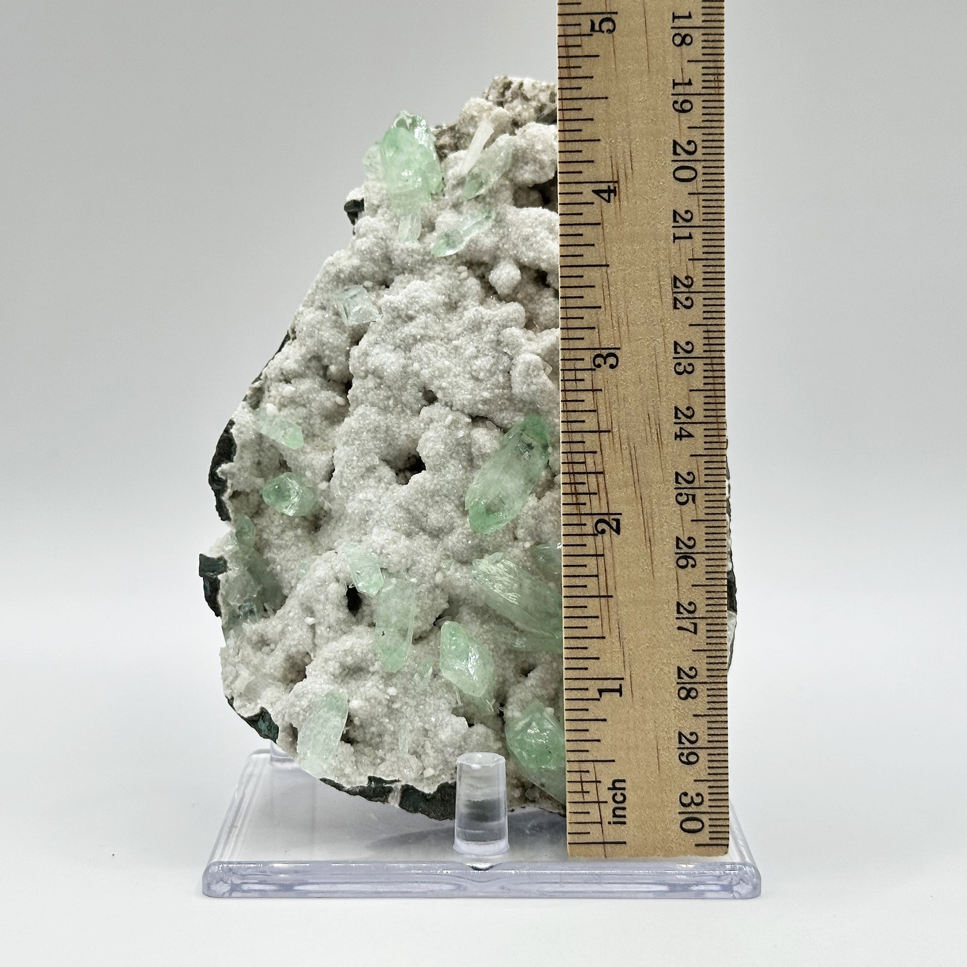Natural Green Apophyllite with White Stilbite Mineral Specimens - Gem Avenue