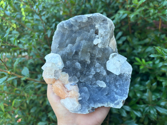 Natural Apophyllite with Stilbite on Chalcedony Rare Healing Crystal Cluster for Energy, Meditation & Home Decor - RMI786