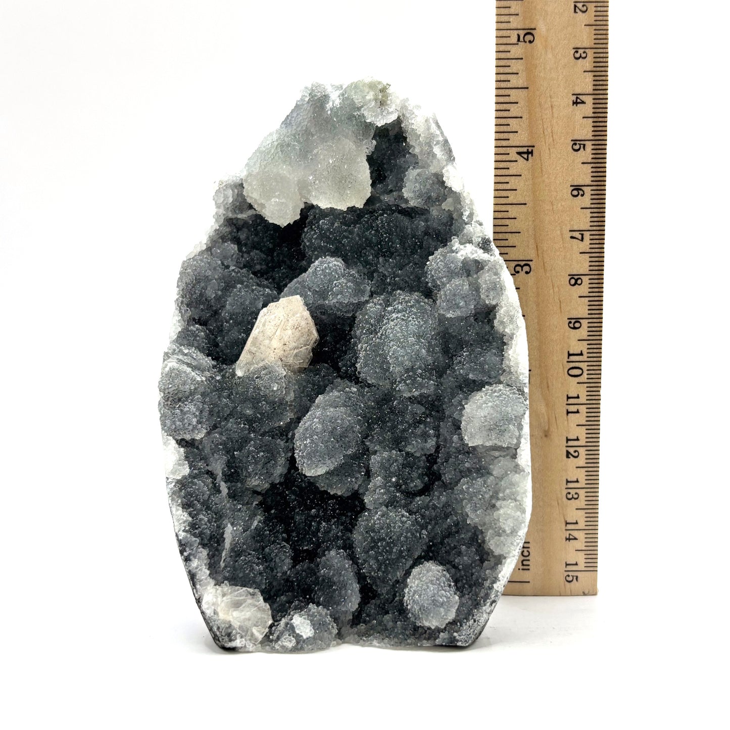 Natural Stilbite on Chalcedony Mineral Specimen - Gem Avenue