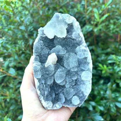 Natural Stilbite on Chalcedony Rare Mineral Healing Crystal Cluster for Energy, Meditation & Home Decor