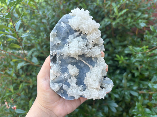 Natural Chalcedony With Stilbite Rare Mineral Healing Crystal Cluster for Energy, Meditation & Home Decor