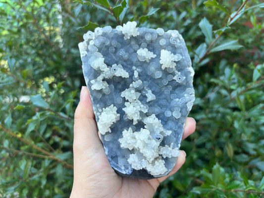 Natural Chalcedony Unique White Crystal Cluster for Healing, Meditation & Home Decor
