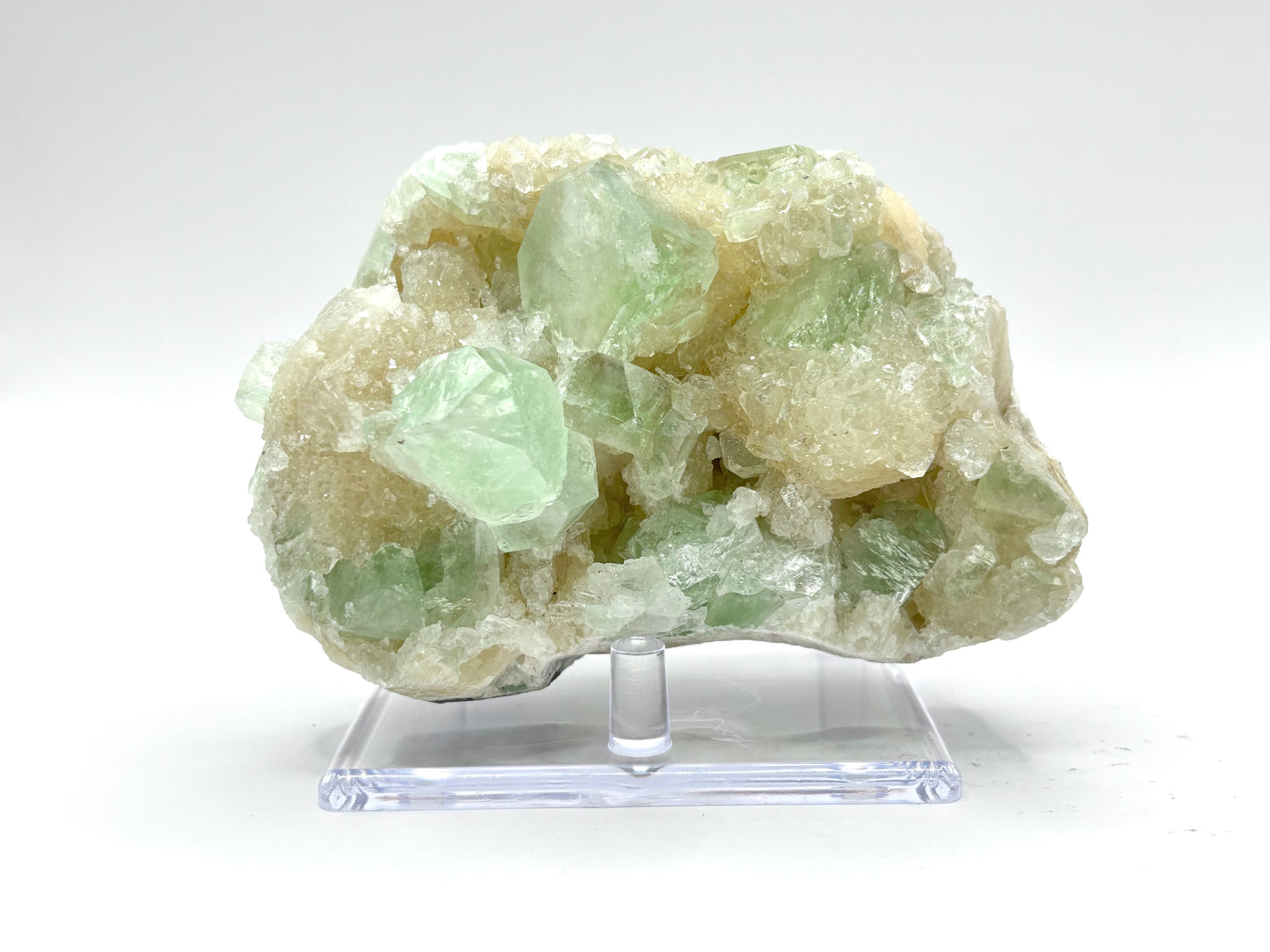 Natural Green Apophyllite Stilbite Mineral Specimen Healing Crystal for Meditation, Energy Work & Home Decor Perfect for Collectors, Mineral Enthusiasts-RMI796