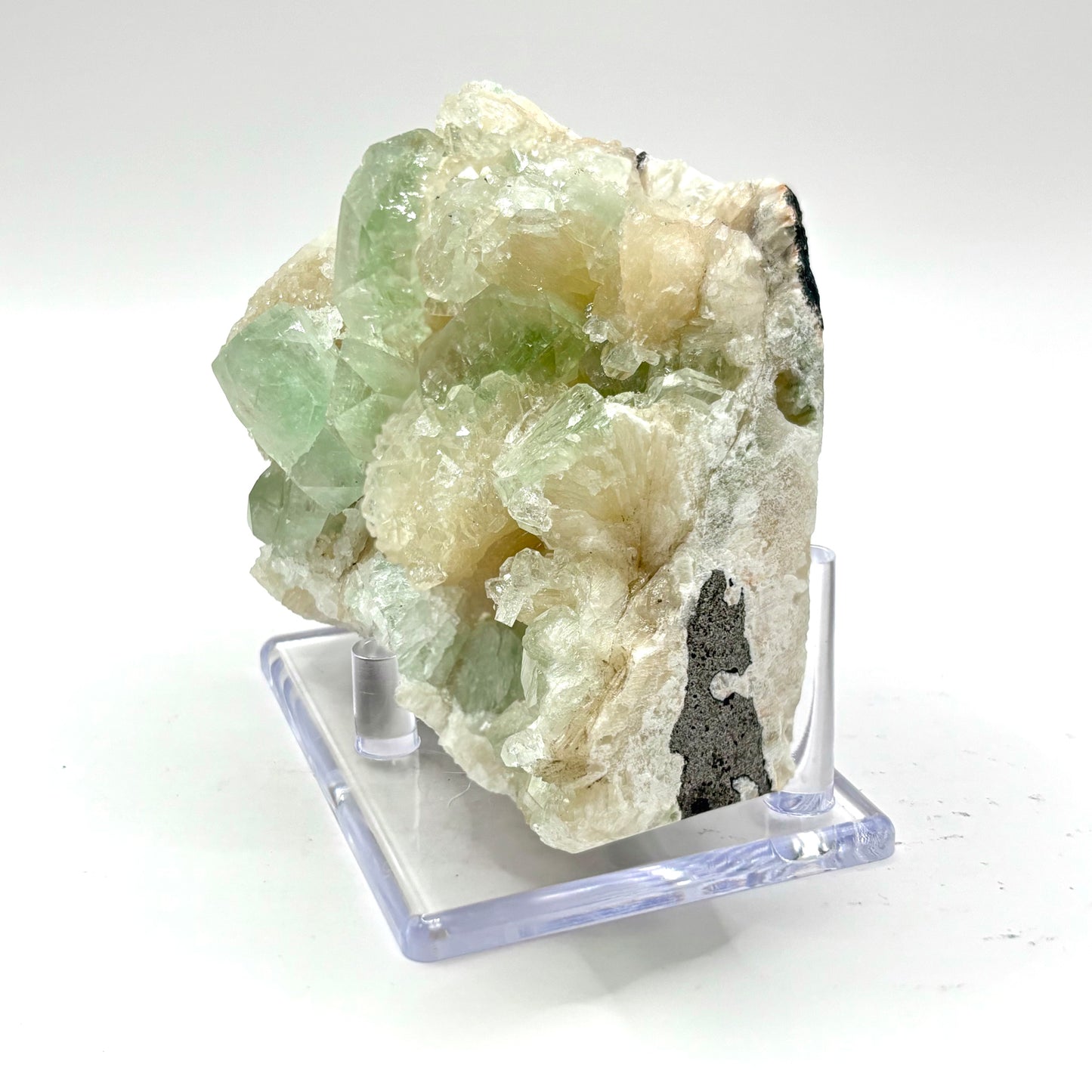 Natural Green Apophyllite Stilbite Mineral Specimen - Gem Avenue