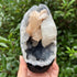 Natural Chalcedony, Calcite, and Stilbite Mineral Specimen Unique Crystal Cluster for Healing, Meditation, Collectors & Home Decor - RMI817