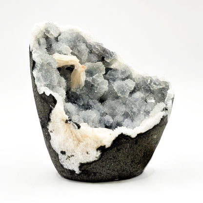 Natural Chalcedony with Stilbite Mineral Specimen - Gem Avenue