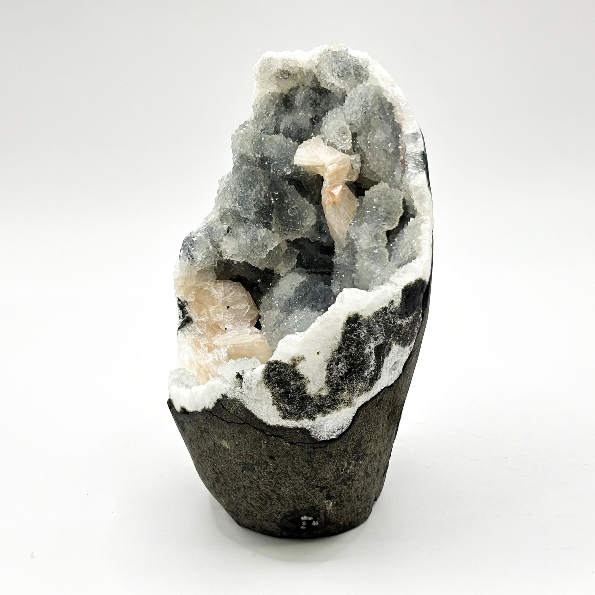 Natural Chalcedony with Stilbite Mineral Specimen - Gem Avenue