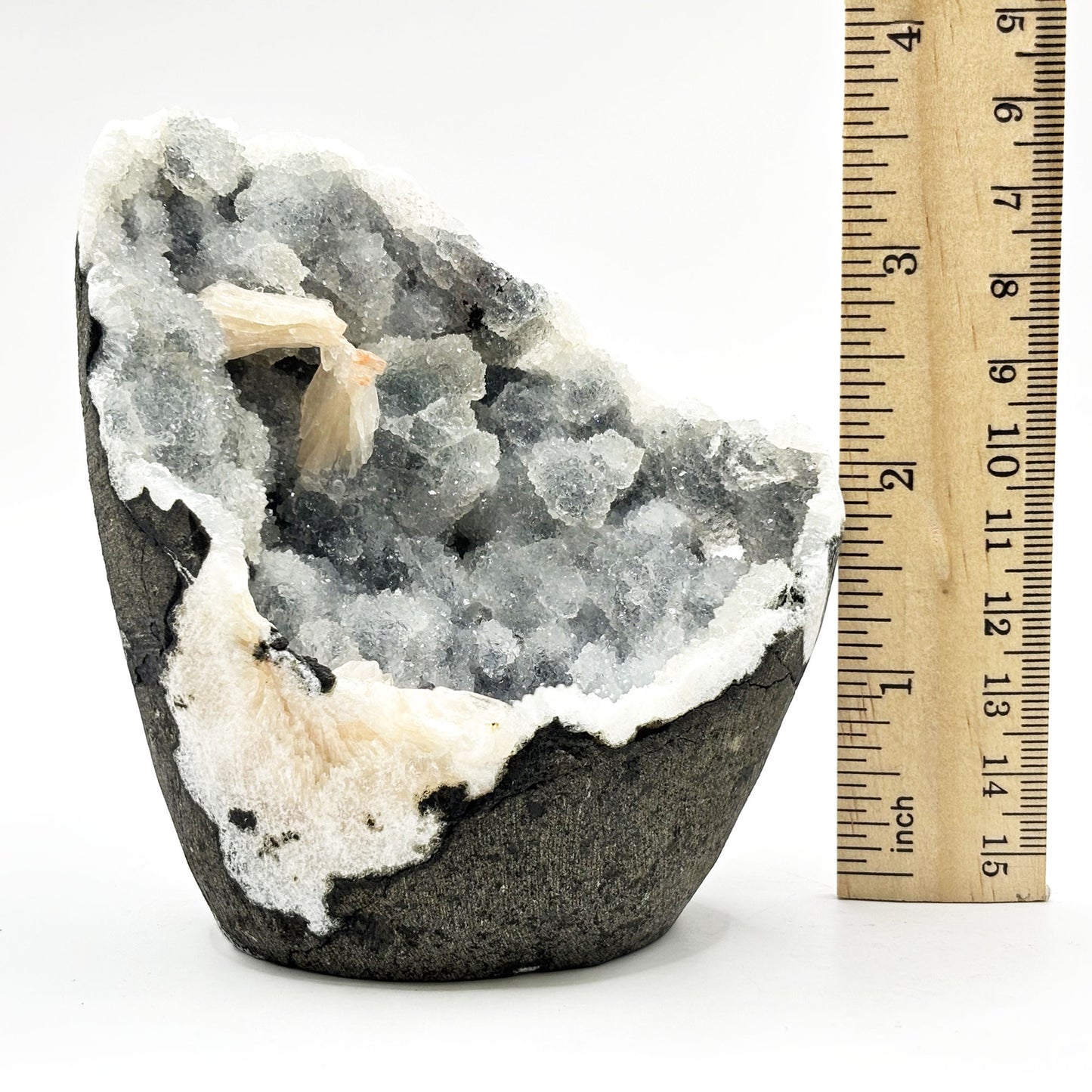 Natural Chalcedony with Stilbite Mineral Specimen - Gem Avenue