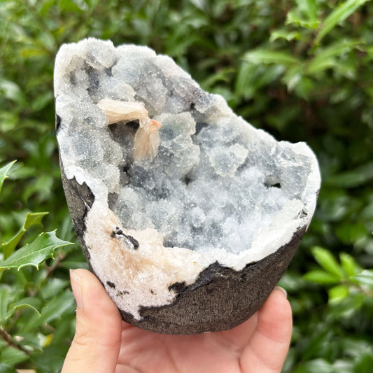 Natural Chalcedony with Stilbite Mineral Specimen - Gem Avenue