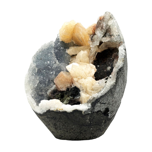 Natural Chalcedony & Stilbite Mineral Specimen - Gem Avenue