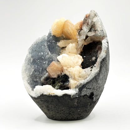 Natural Chalcedony & Stilbite Mineral Specimen - Gem Avenue