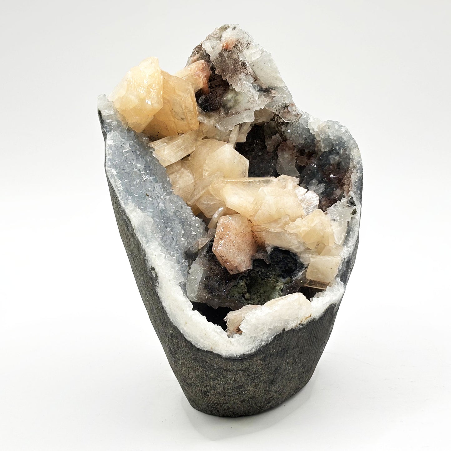 Natural Chalcedony & Stilbite Mineral Specimen - Gem Avenue