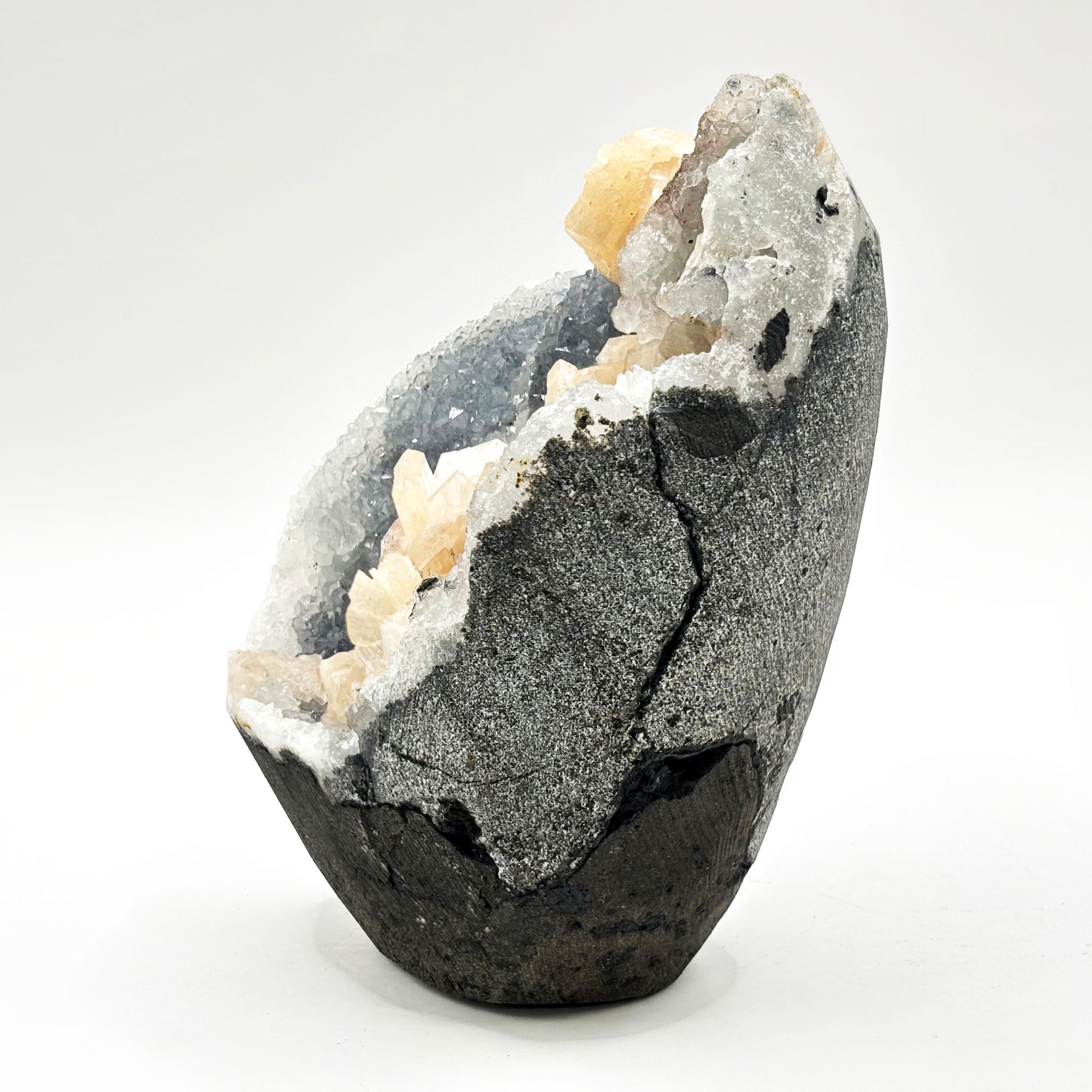 Natural Chalcedony & Stilbite Mineral Specimen - Gem Avenue