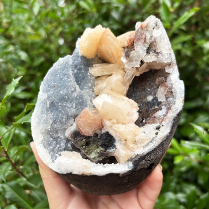Natural Chalcedony & Stilbite Mineral Specimen - Gem Avenue