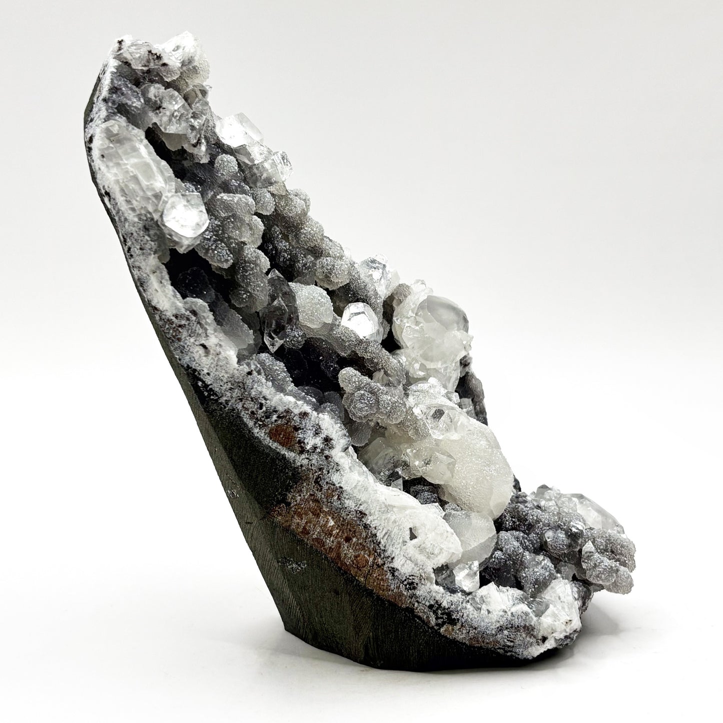 Natural Calcite, Chalcedony & Apophyllite Mineral Specimen - Gem Avenue