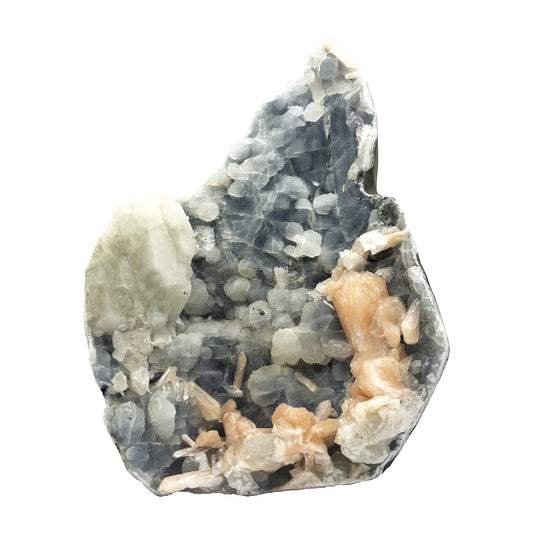 Natural Stilbite & Chalcedony Mineral Specimen - Gem Avenue Retail