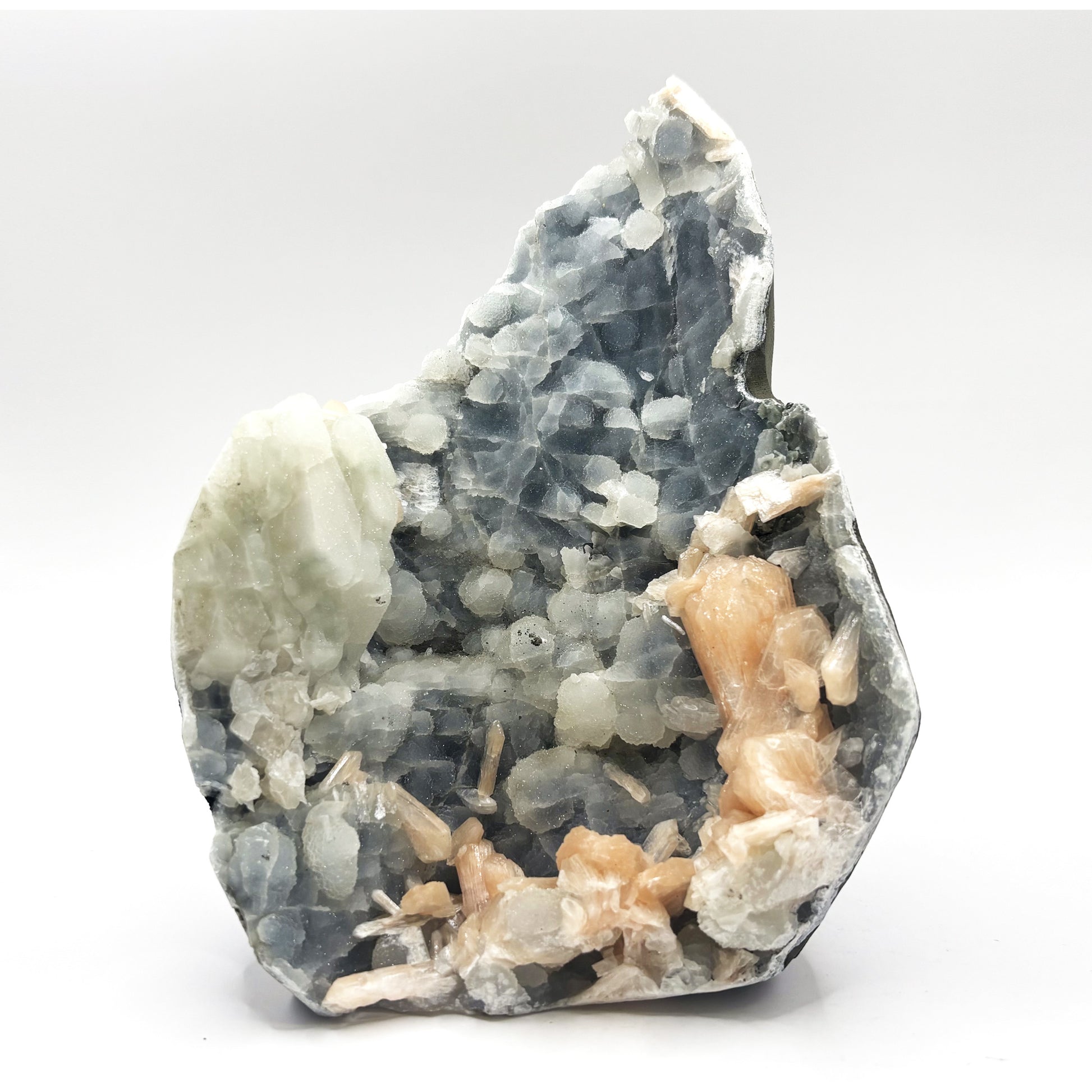 Natural Stilbite & Chalcedony Mineral Specimen - Gem Avenue Retail
