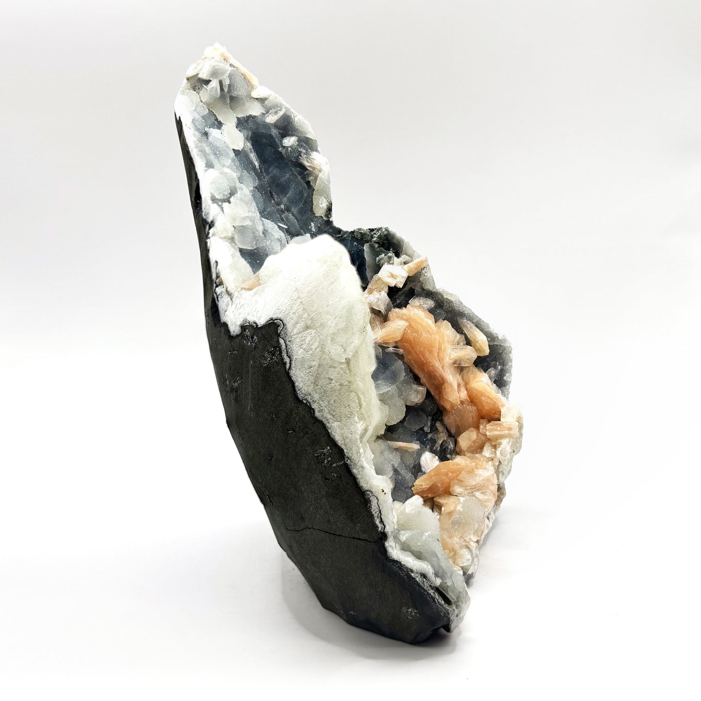 Natural Stilbite & Chalcedony Mineral Specimen - Gem Avenue Retail