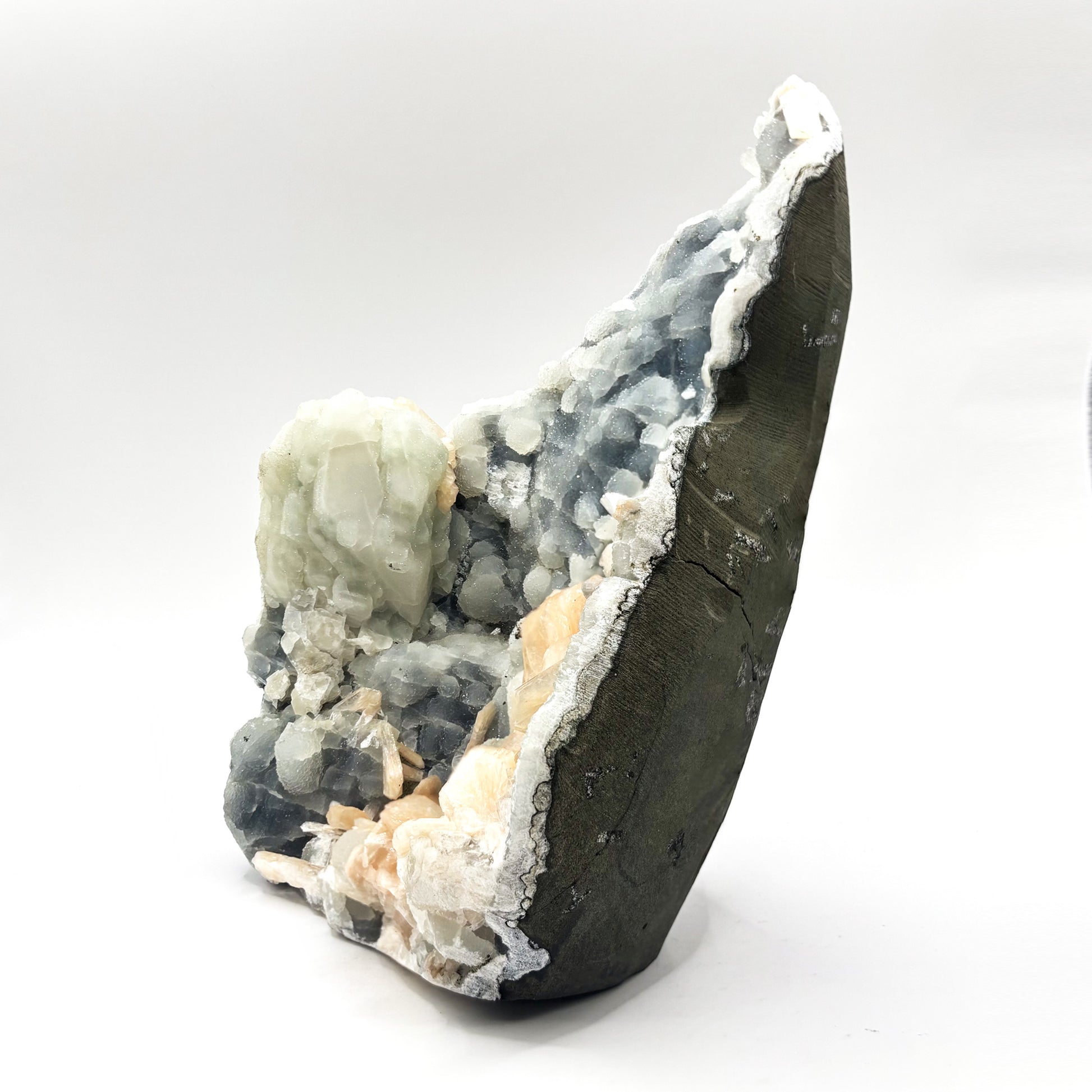 Natural Stilbite & Chalcedony Mineral Specimen - Gem Avenue Retail