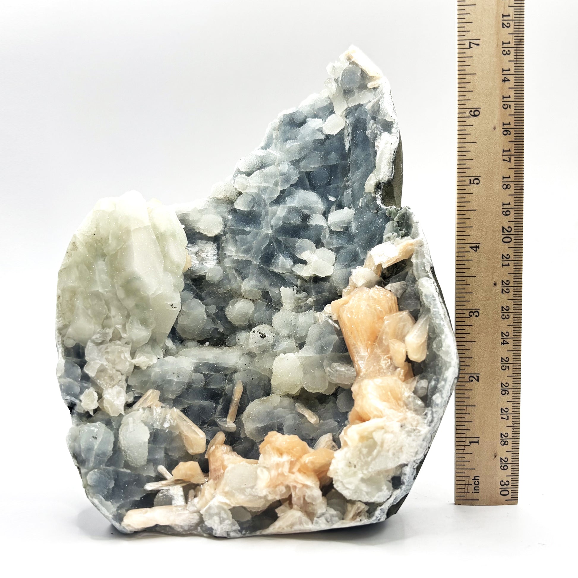 Natural Stilbite & Chalcedony Mineral Specimen - Gem Avenue Retail