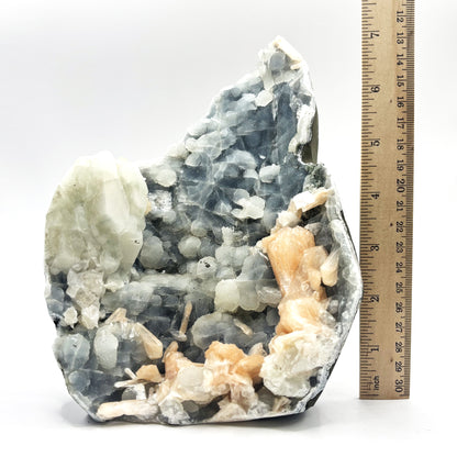Natural Stilbite & Chalcedony Mineral Specimen - Gem Avenue Retail
