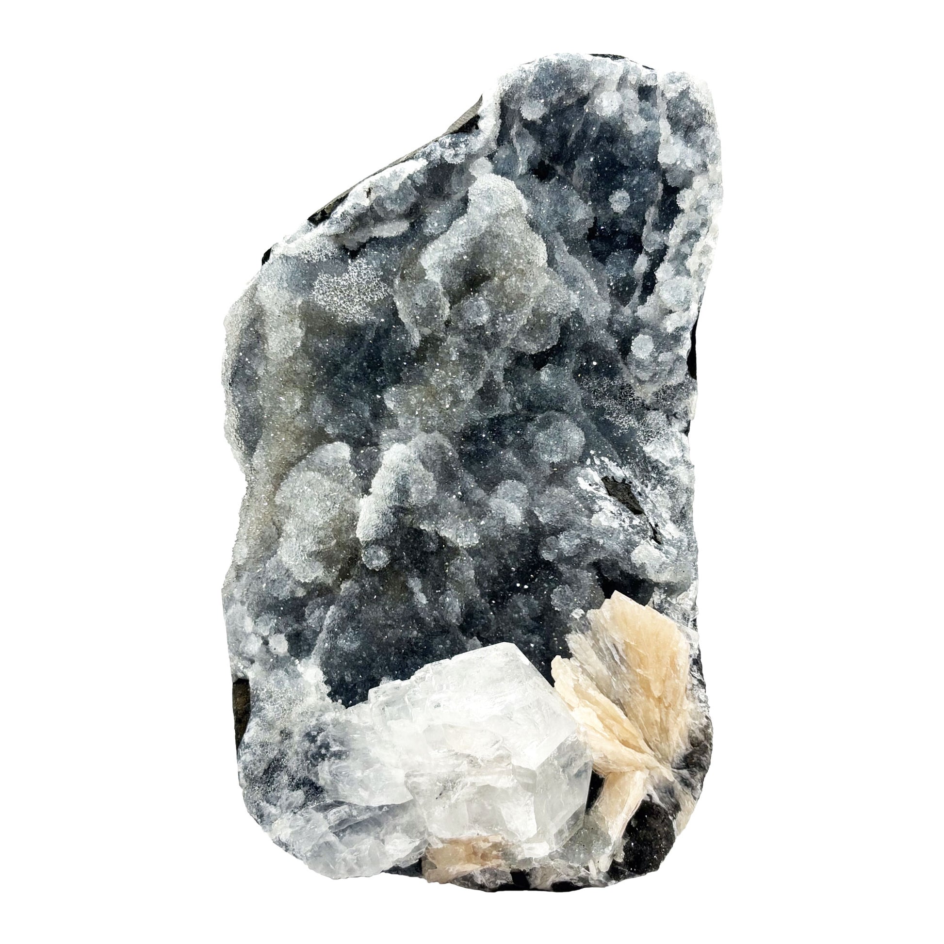 Natural Chalcedony, Apophyllite & Stilbite Mineral Specimen - Gem Avenue