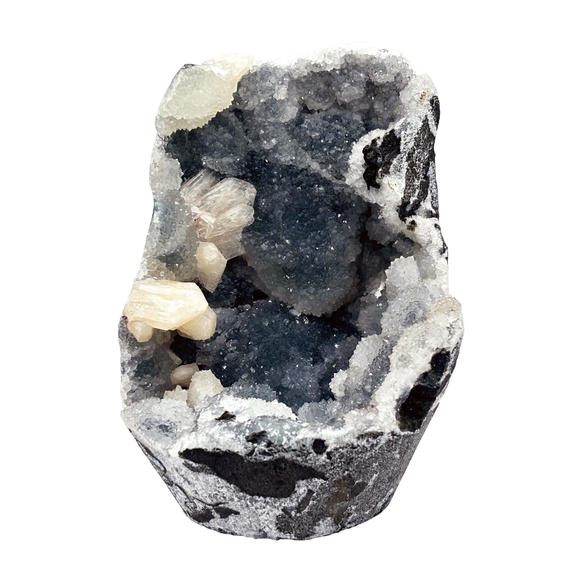 Natural Stilbite & Chalcedony Mineral Specimen - Gem Avenue