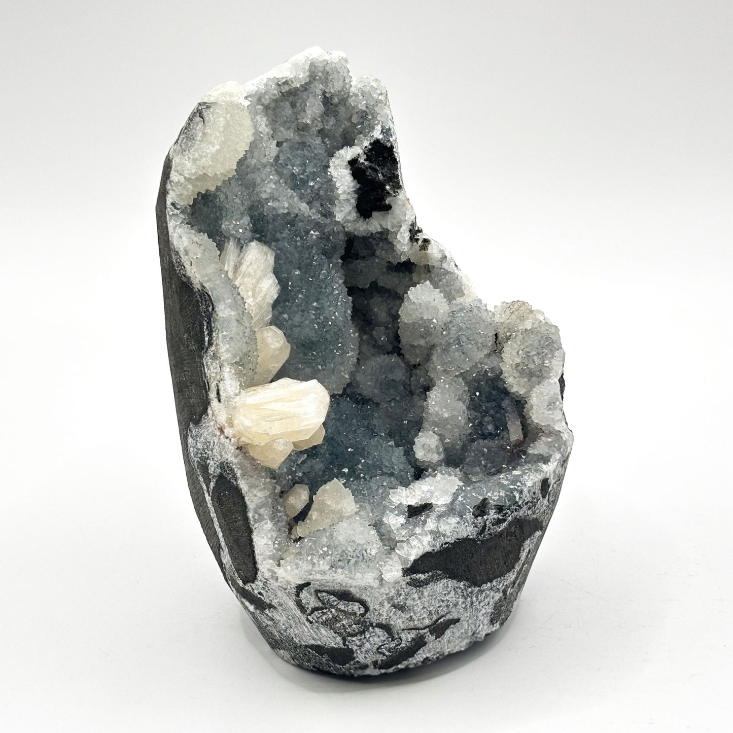 Natural Stilbite & Chalcedony Mineral Specimen - Gem Avenue